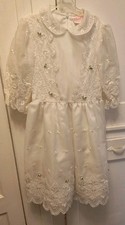 Vintage White Merry Girl Party Dress Size 10