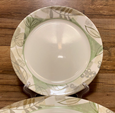 SET OF 4 - CORNING CORELLE - TEXTURED LEAVES - 10 1/4'' DINNER  PLATES - EUC