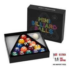 Mini Billiards Pool Ball Set 1.5 Inch - Mini Pool Table Balls Set with