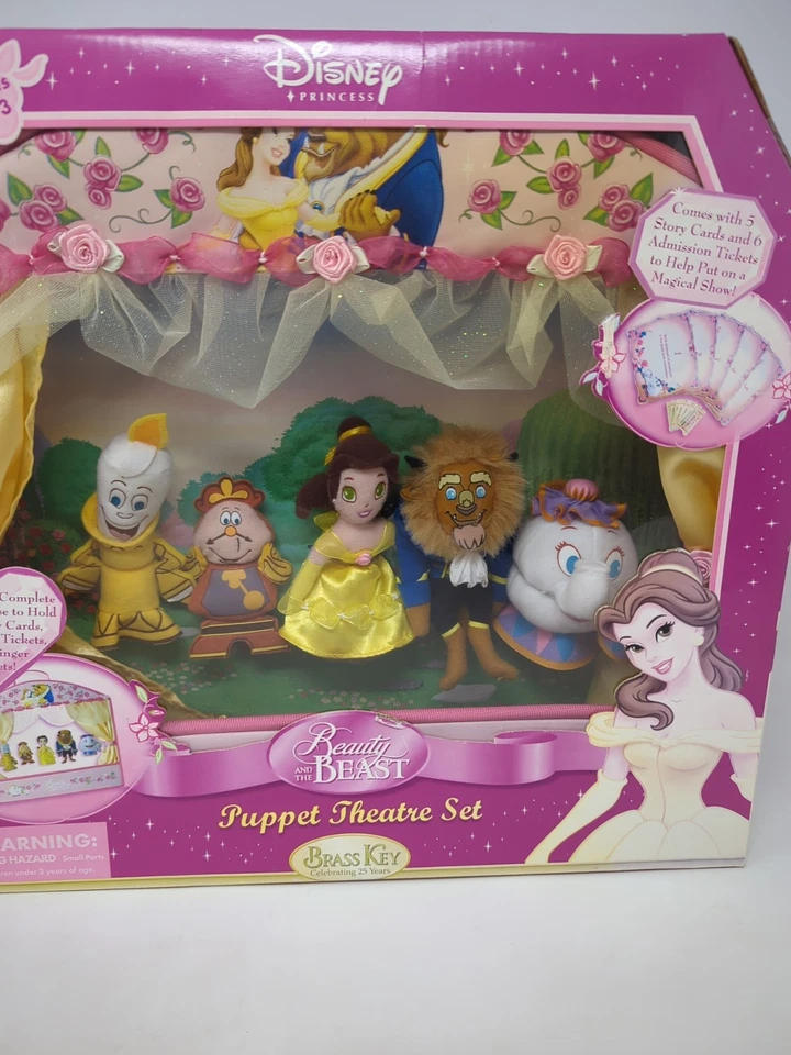 De colección Disney Princesa La Bella y la Bestia Títeres Teatro Juego Marionetas de Dedo Foto 3 de 4