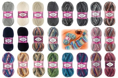 2 x100g Sockenwolle Superwash Comfort 4-fädig Schurwolle Sockengarn Farbauswahl 