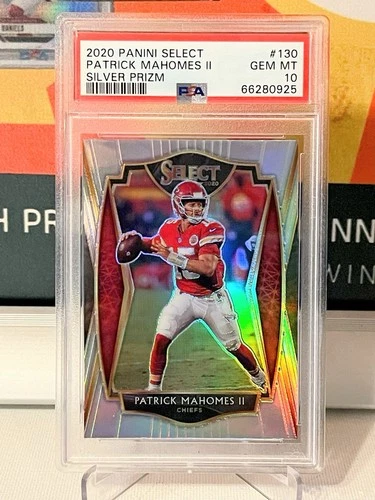 2020 Panini Select Patrick Mahomes II Silver Prizm #130 - PSA 10
