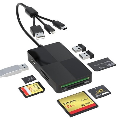 Memory Stick Duo pro Adapter - 8 in 1 SD/TF/MS/CF/XD Card Reader with Extra 3...