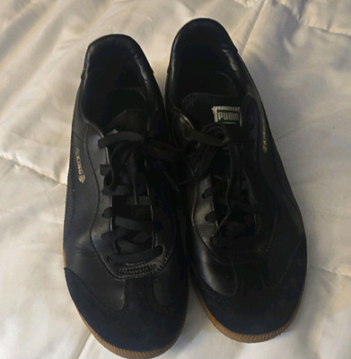 PUMA Men s King Low Top Lace-Up Athletic Sneakers Black Brown Rubber Sole
