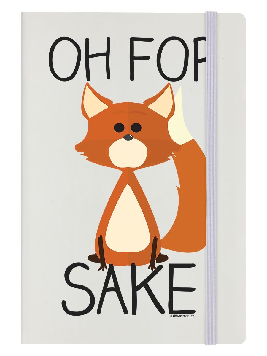 Notebook Oh For Fox Sake A5 Hard Cover Cream 14x31cm