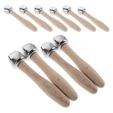 10pcs Jingle Bells For Kids - Toddler Percussion Instruments With Wood Handle -