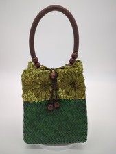Beautiful Vintage Hand Bag Woven With Lace And Sequins