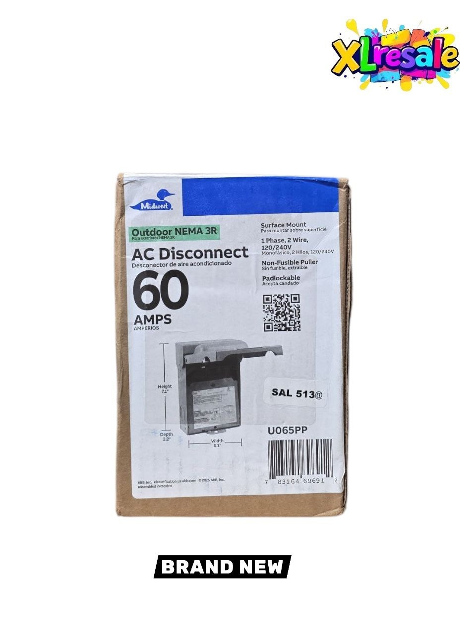 Midwest Electric 60 Amp 240-Volt Non-Fuse Metallic Outdoor AC Disconnect
