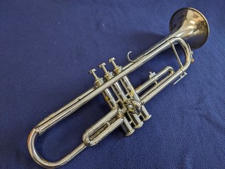 Trumpet in Bb/Bb by C. W. Wunderlich Nickel Plated