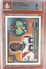 2000 Pacific Aurora Peter Warrick #32 RC Beckett BGS 9 Mint Bengals Rookie Card. rookie card picture