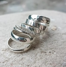 Rings without Stone Sterling Silver Fine Rings for sale | eBay