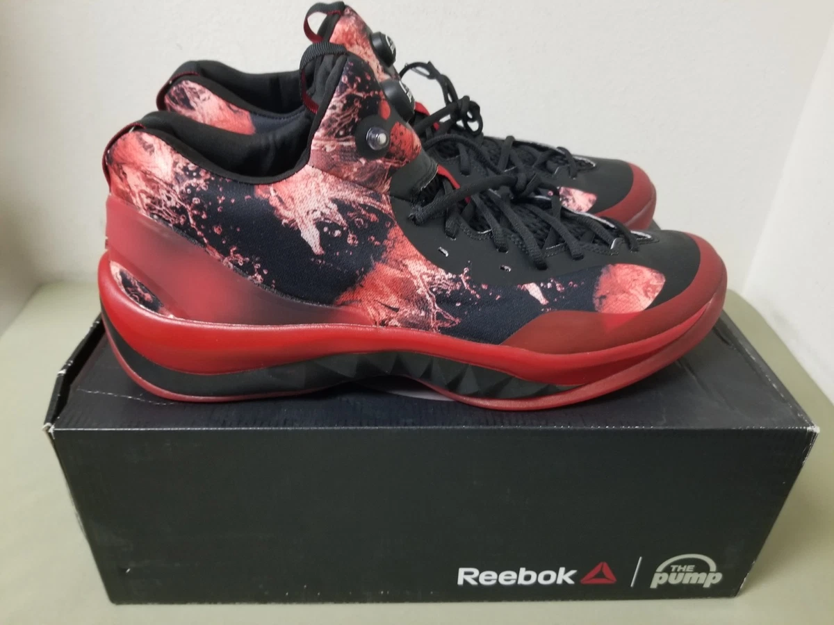 Size 11 Reebok ZPump Rise Black Red Camo Leopard Print Basketball Shoes Reebok Zpump Sneakers for Men for Sale | Authenticity  main image 4