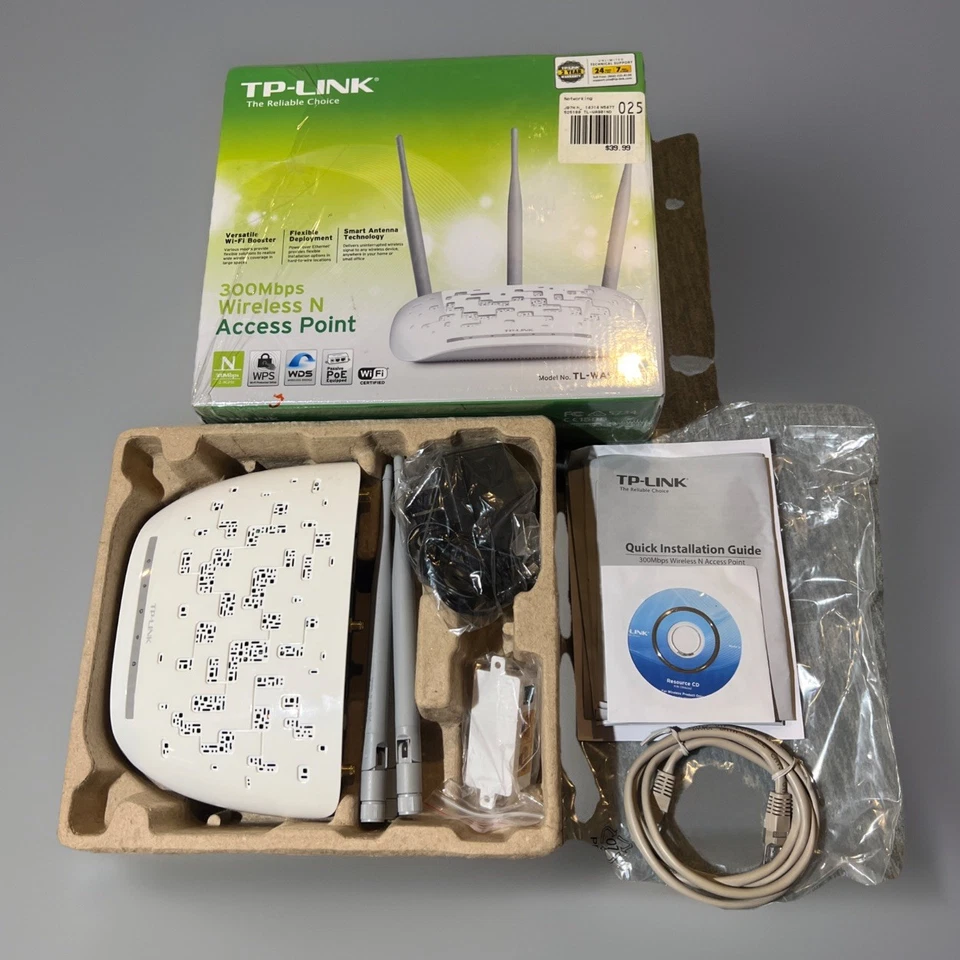 TP-Link Wi-Fi Booster TL-WA901ND 300Mbps 2.4GHz Wireless N Access Point Open Box - Image 2 of 4