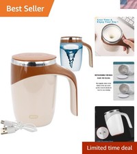 Rechargeable Self-Stirring Mug with Magnetic Technology   15.2 oz Brown