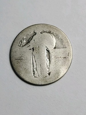 Dateless Silver Standing Liberty Quarter, Type 2 Variety Minted in 1916 and 1917