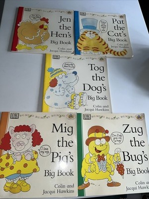 Teacher Big Book Set 5 DK Hawkins Pat the Cat Jen Hen Tog Dog Zug Bug Mig Pig