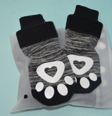 THREE pair anti slip dog socks in a MEDIUM