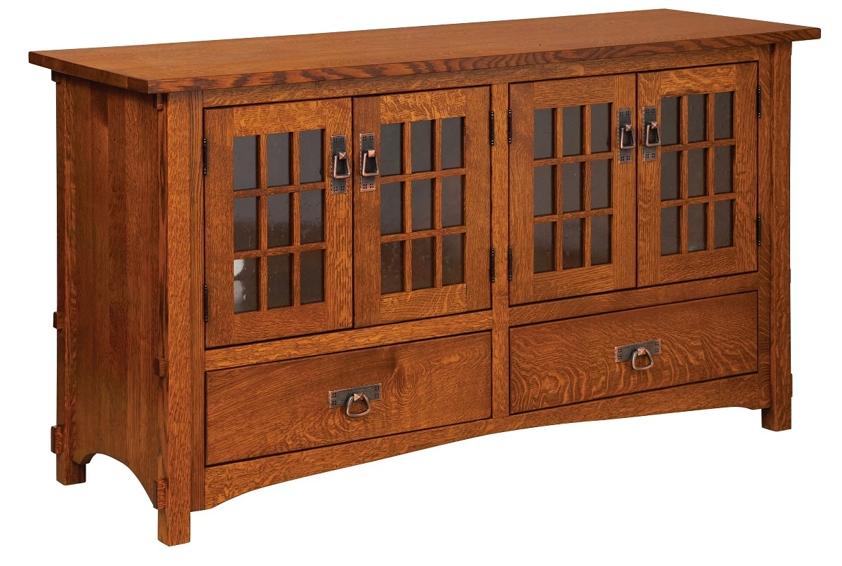 Mission style 2024 media storage cabinet