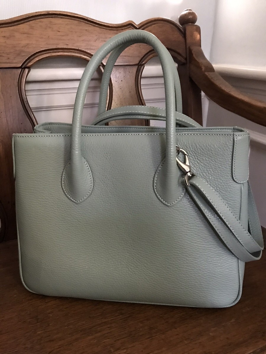 Maxima Milano New Leather Handbag/Crossbody Bluish/green | eBay