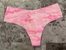 Victoria's Secret PINK - L Camo No-Show Thong Panty - Camouflage Large Seamless