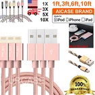 LOT MFI  Cable 3/6/10FT Certified Braided USB Charger For iPhone 14 13 12 11 Pro