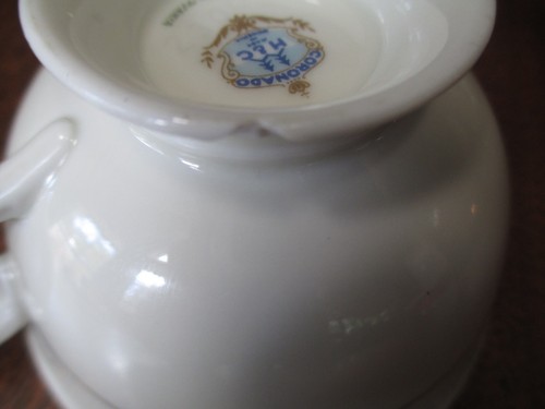 "JUEGO DE TAZAS Y PLATILLOS HAAS & CZJZEK"" H & C CORONADO, ""ELAINE"" PATRÓN, BOHEMIA" - Imagen 7 de 7
