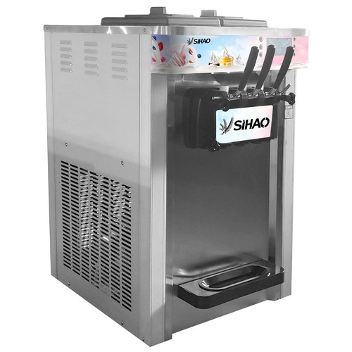 SIHAO Kommerzielle Softeismaschine Speiseeismaschine Eiscreme 3 Flavors 20-28L/H - Bild 37 von 51