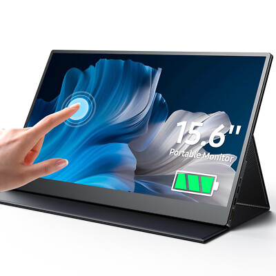 UPERFECT 15.6'' Portable Monitor Battery Touchscreen Extender For Desktop Mac Pro
