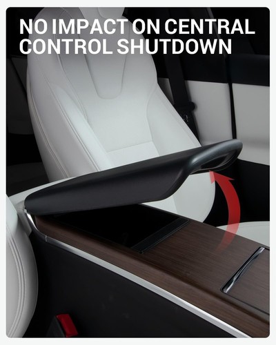 For Tesla Model S X 2021-2024 Center Console Cover TPE Armrest Cover Protector - Foto 4 di 14
