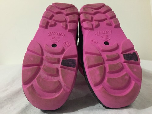 KAMIK Made in Canada Winter Snow Boots Fuchsia Faux Fur Lined Little Girls 10 - Picture 9 of 12
