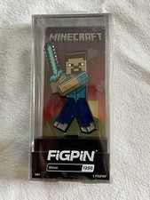 2023 SDCC Exclusive FiGPiN Minecraft Steve Pin 1250 LE 500 LOCKED.