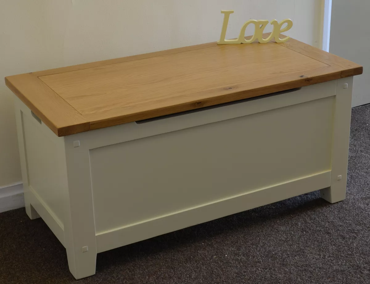 Painted oak blanket boxes outlet