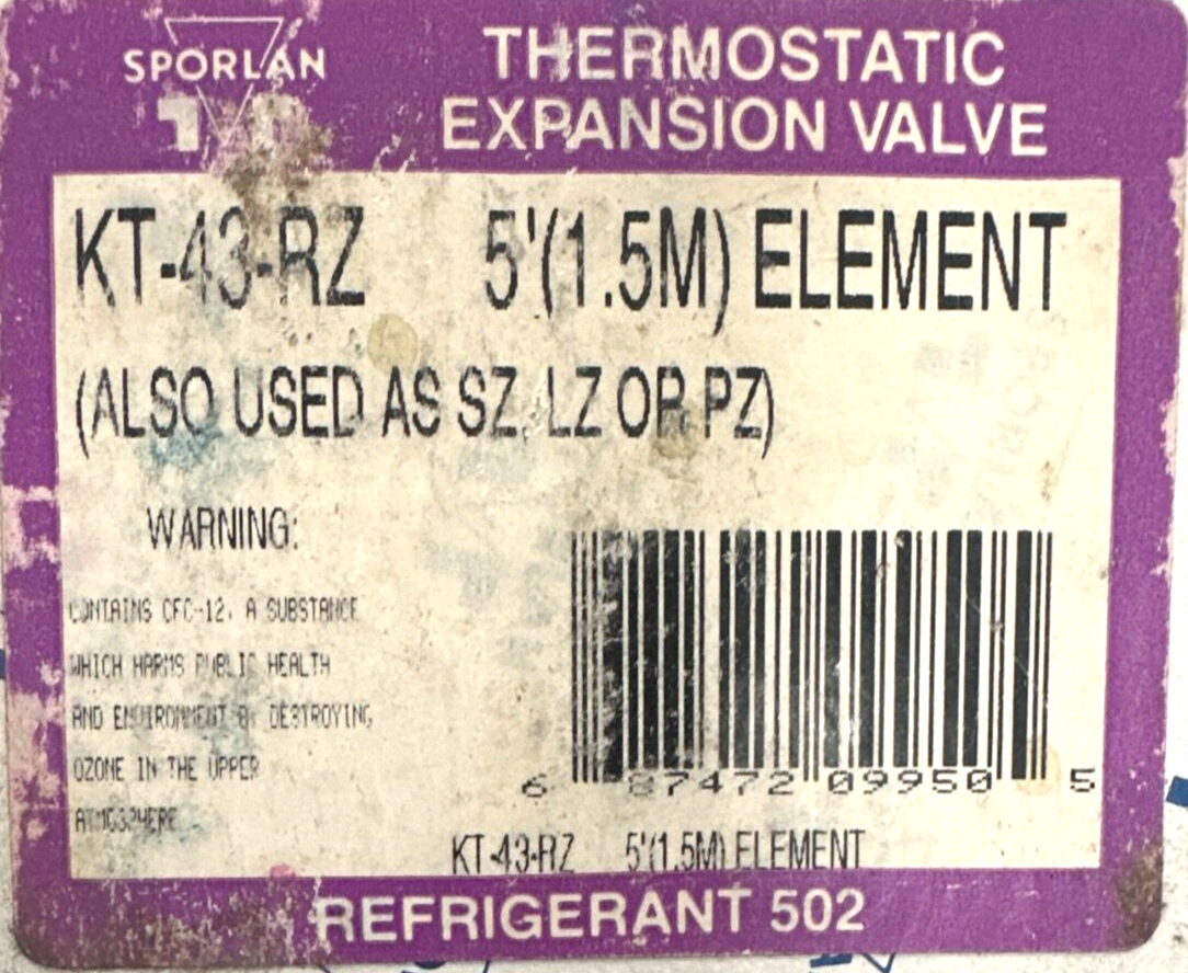 SPORLAN THERMOSTATIC EXPANSION 1/2
