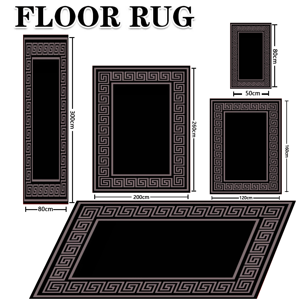 New Modern Rug Thick Soft Pile Extra Large Small Living Room Mat Area