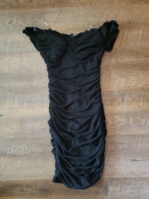 Womens XS Slinky Black Dress | eBay