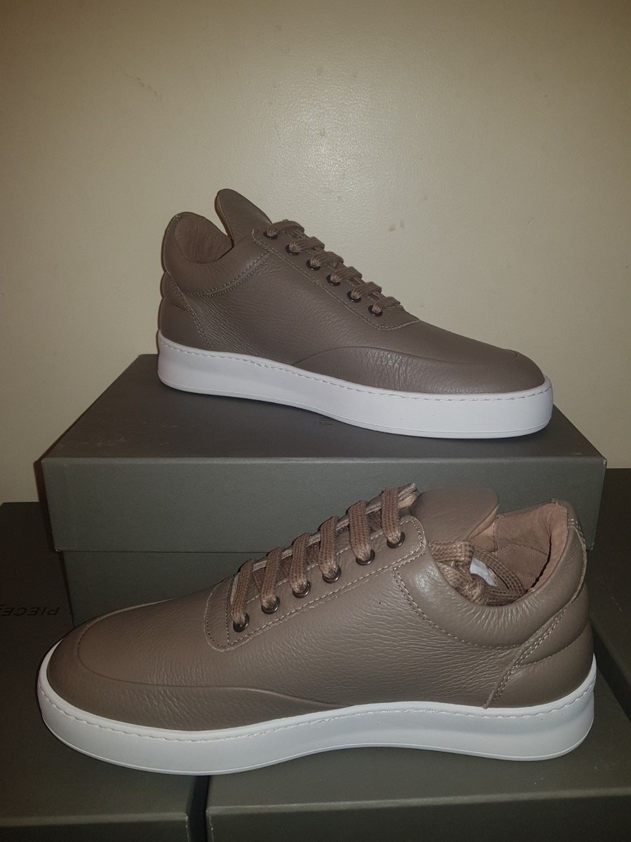 Baskets Filling Pieces Low Top En Cuir - Pointure 42 EU / 8.5 US - Couleur Beige - Neuf Avec Boîte