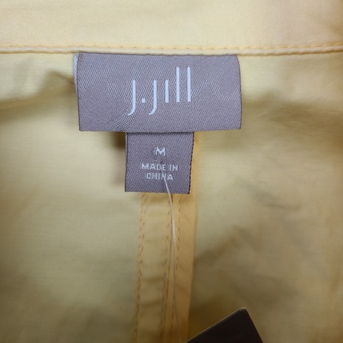 Chaqueta para mujer J. JILL talla M amarilla con cremallera manga larga cintura ceñida cuello falso - Imagen 4 de 11