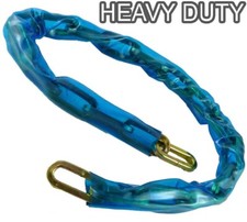 HEAVY DUTY 36" LINK CHAIN SLEEVED FOR MOTORBIKE BIKE CYCLE SECURITY SAFETY LOCK