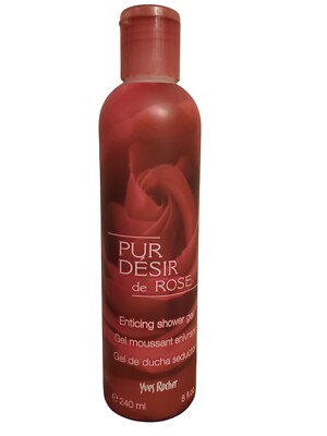 Yves Rocher Pur Desir de ROSE Enticing SHOWER GEL 8 fl oz NOS DISCONTINUED