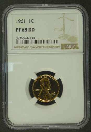 1961 Proof Lincoln Cent NGC PF 68 RD