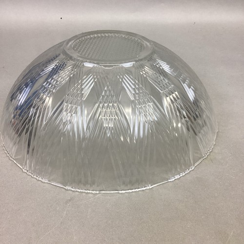 Hazel Atlas Glass STARLIGHT Crystal Large Deep Salad Fruit Bowl - 4”Hx11.5”D - Picture 7 of 13
