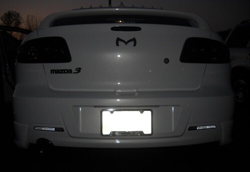 2x Clear Lens LED Rear Bumper Reflector Backup Tail Brake Light For 2004-2009 Mazda 3 Axela