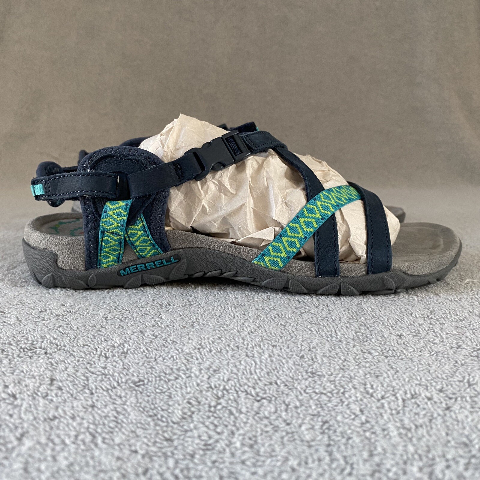 Sandali Merrell da donna 6 Terran Rettice II cinturino in pelle J56516 blu navy