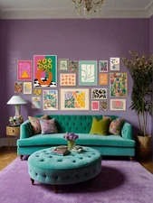 Vibrant Floral Digital Images Set: 20 Colorful Blossoms, printable wall art