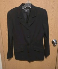 Tailor B. Moss Blazer Jacket Women  s Petite 8 Black