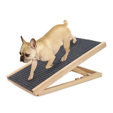 Adjustable Dog Ramp Wooden Folding Portable Dog  Stair for Couch A6M8