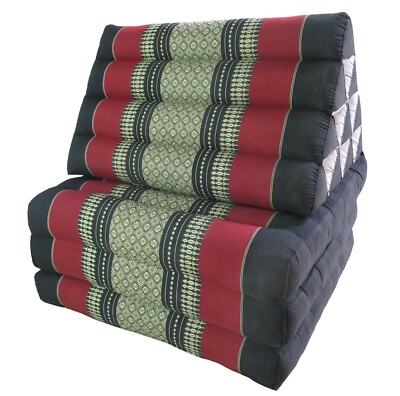 Triangle Cushion 3-fold Mat kapok filled daybed floor asia pillow blue boho firm Triangle Cushion 3-fold Mat kapok filled daybed floor asia pillow blue boho firm