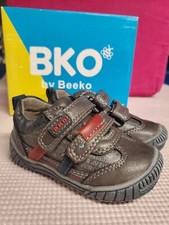 Beeko Gray Navy "Trevor" Lightweight Upper Leather Shoes size Baby US 5.5 New