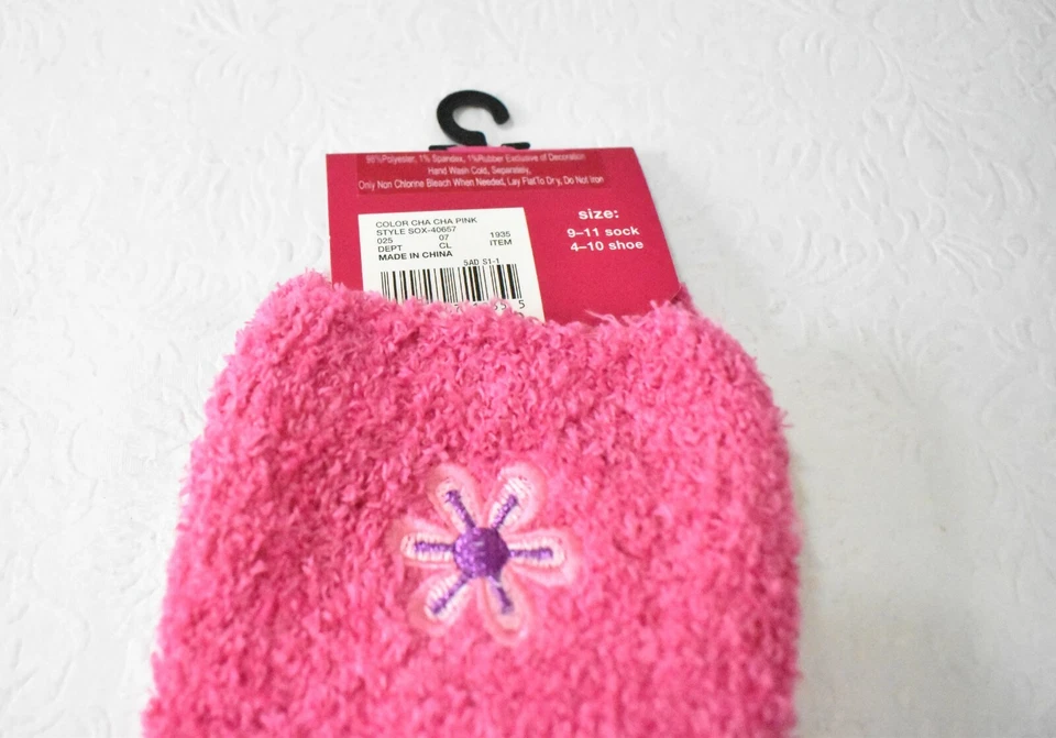  Xhilaration Calcetines Rosa Floral Polar Para Mujer Nuevos  Foto 4 de 4