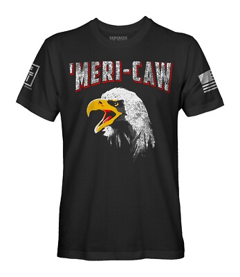 Fantastic Tees Meri-CAW Eagle Men's Patriotic T-Shirt